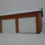 Garage ossature bois - Bardage clin douglas - Couverture plaque sous tuile